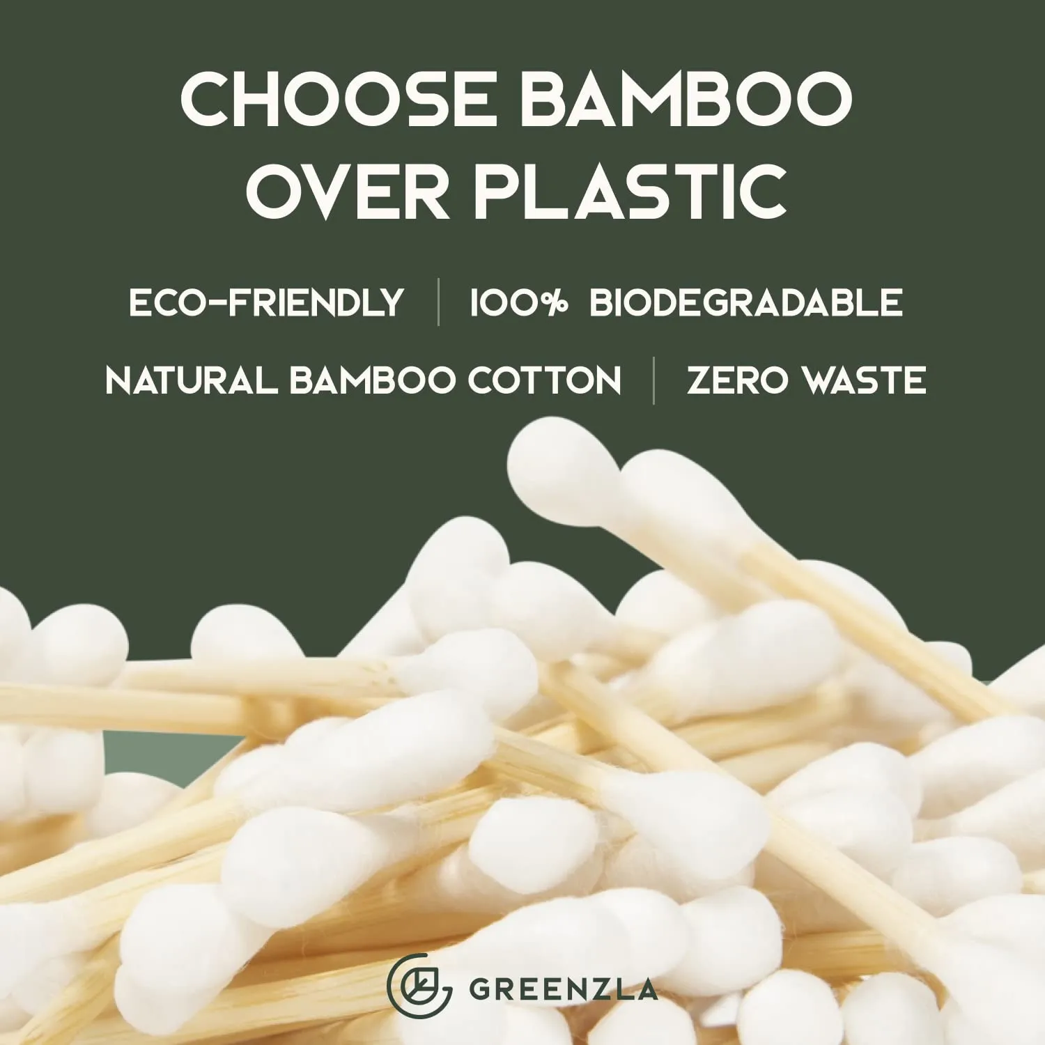 1200 Pack Organic Cotton Swabs Natural Cotton Swabs for Ears Cruelty-Free Cotton Swabs Biodegradable All Natural Chlorine-Free & Hypoallergenic Cotton Swabs Comes with Eco Friendly Cotton Swab Holder