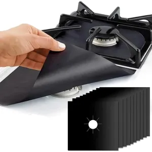 4 Piece Gas Stove Protector Set Kitchen Cookware Accessories for Cleaning and Protection