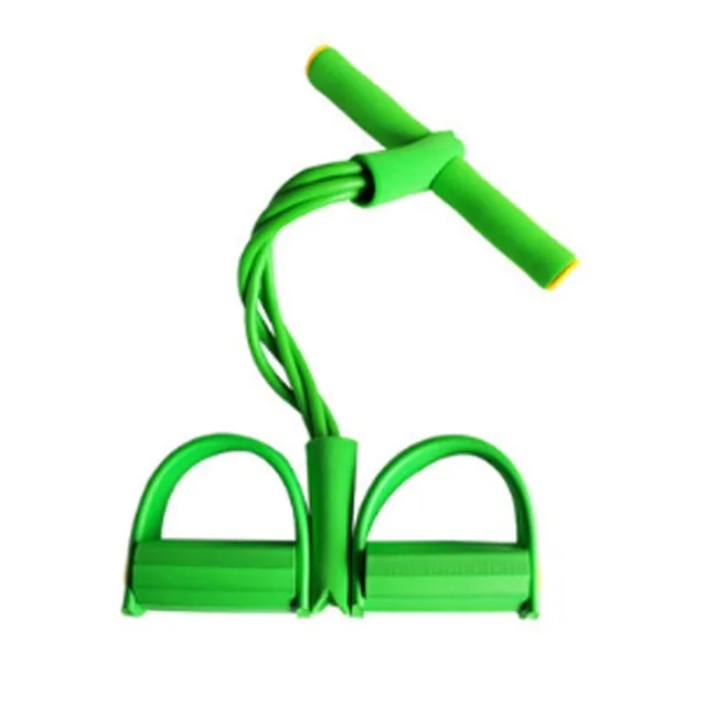 4-Tube Foot Pedal Resistance Band Elastic Pull Rope Fitness Equipment