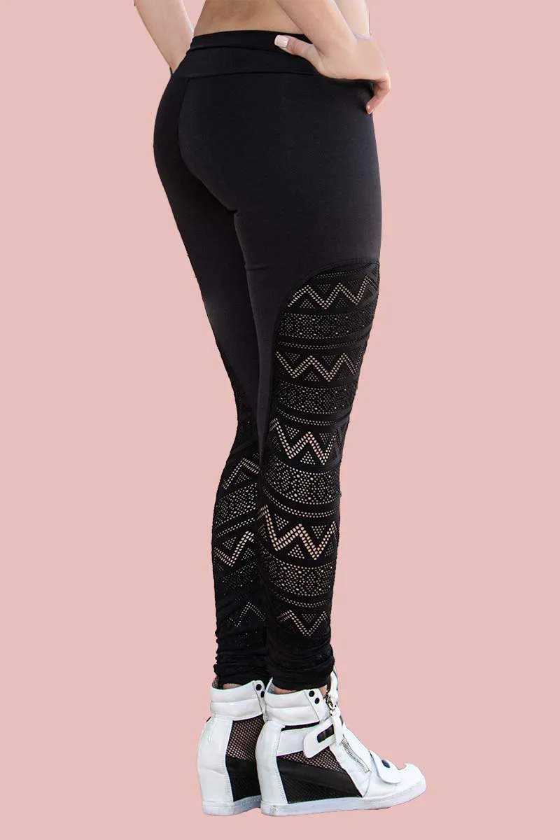 Alto Giro Euphoria Lace Anti-Cellulite Emana Legging