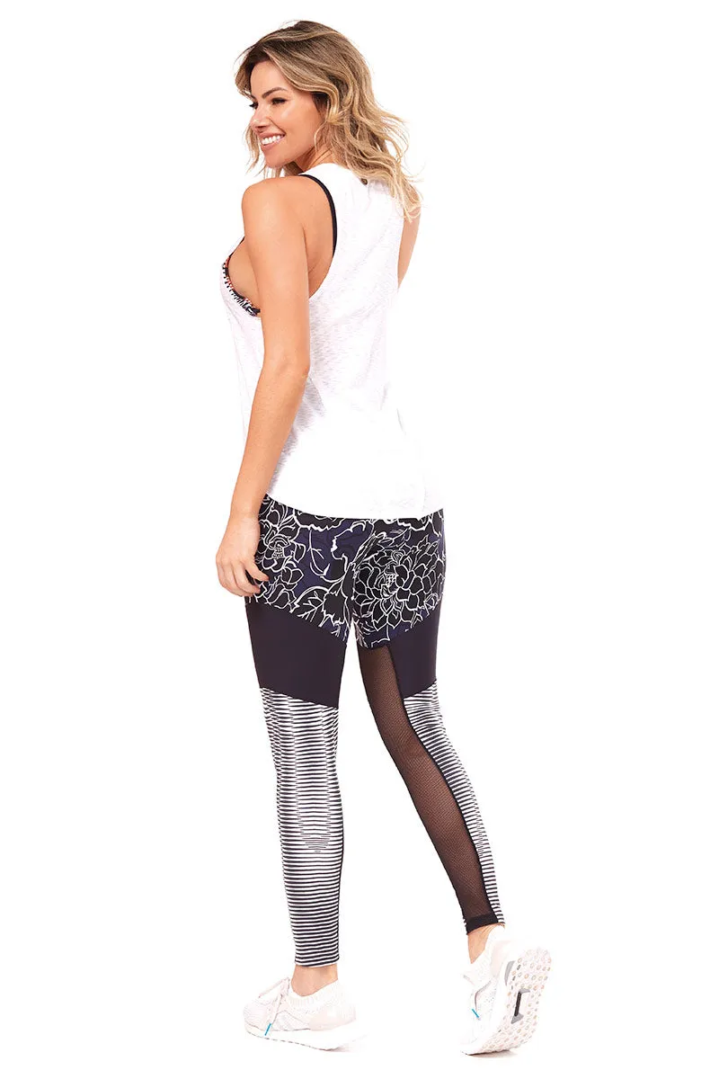 Alto Giro Midnight Blossom Anti-Cellulite Emana Legging