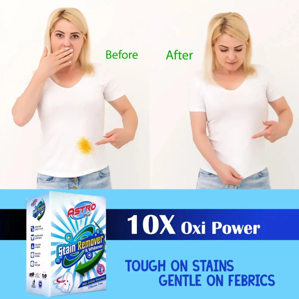 Astro Plus Stain Remover|Remove Tough Stains|Stain Remover With Color Safe Formula|(400G)