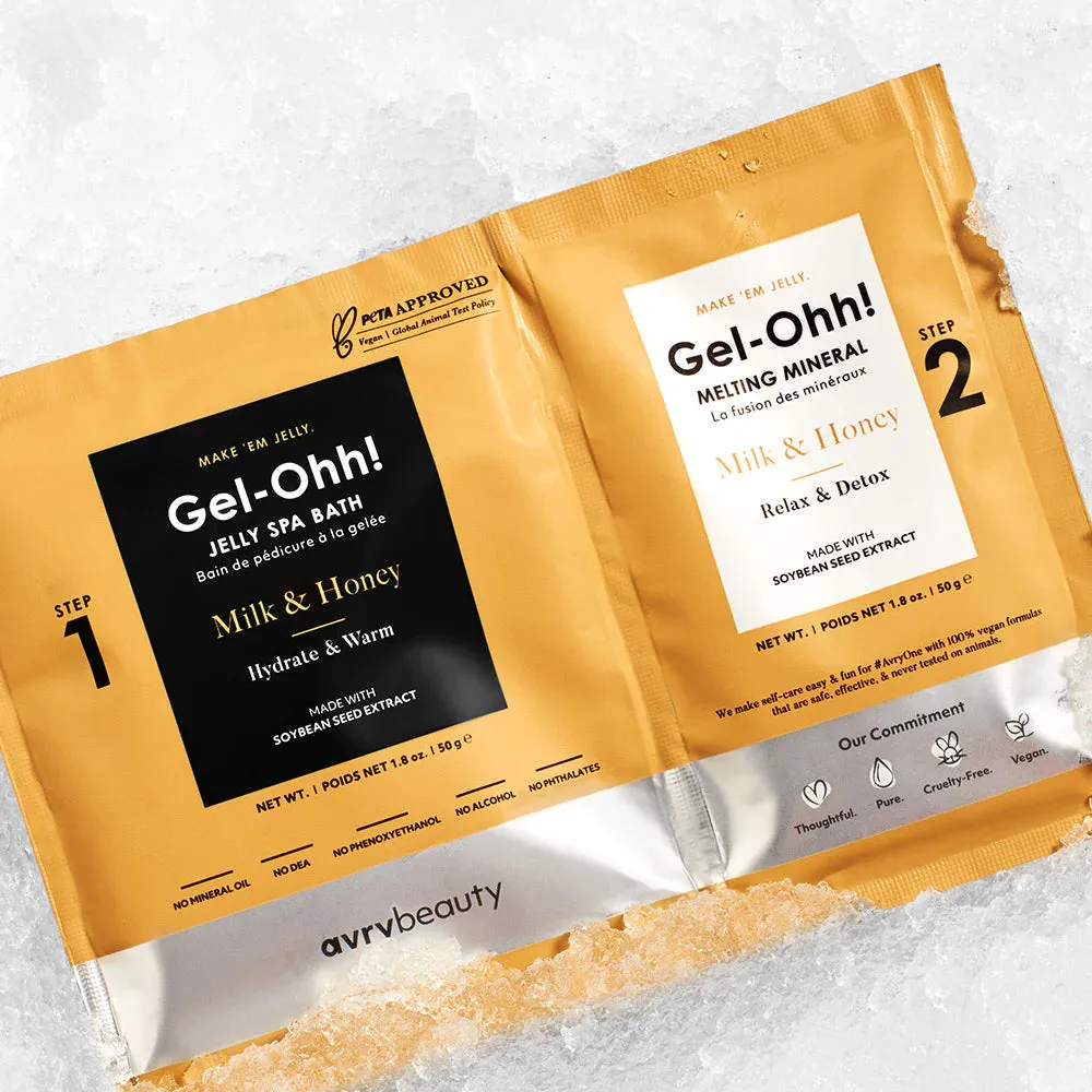 Avry Beauty Gel-Ohh! Jelly Spa 2-Step Pedi Bath - Milk & Honey
