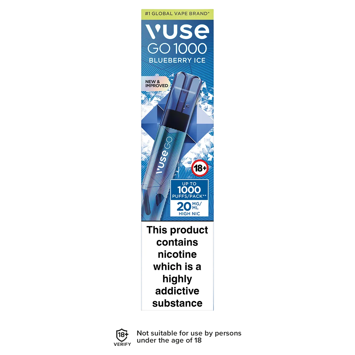 Blueberry Ice Vuse Go 1000 Disposable Vape