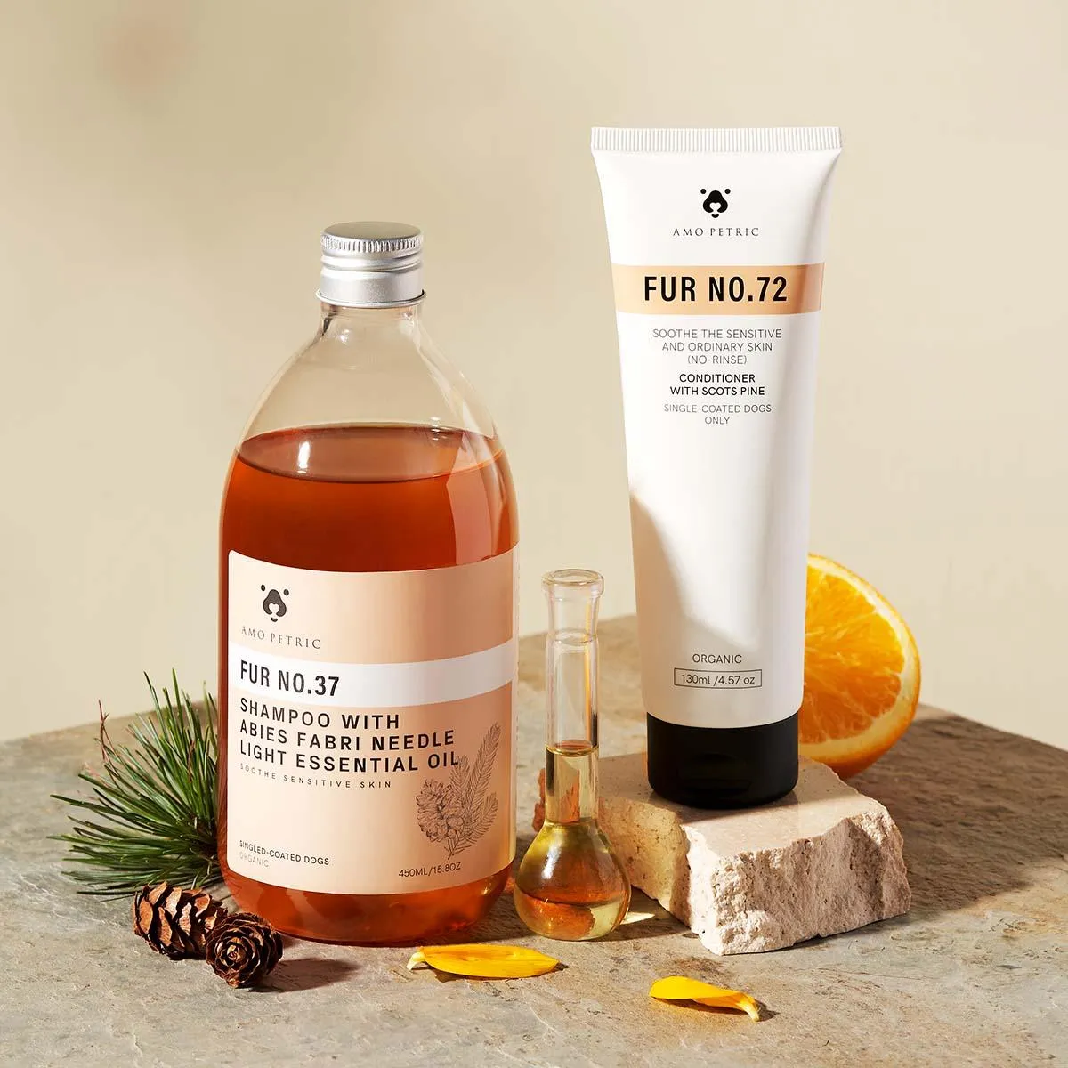 Dog Shampoo with Abies Fabri Needle Light Essential Oil (Short-Haired Dogs)