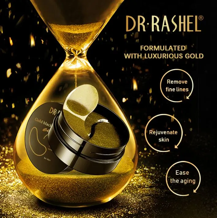 DR.RASHEL Gold Black Pearl HYDROGEL EYE MASK 60PCS DRL-1474