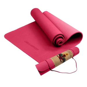 Eco-friendly 6mm Non-slip TPE Yoga Mat, Rose Pink - Powertrain