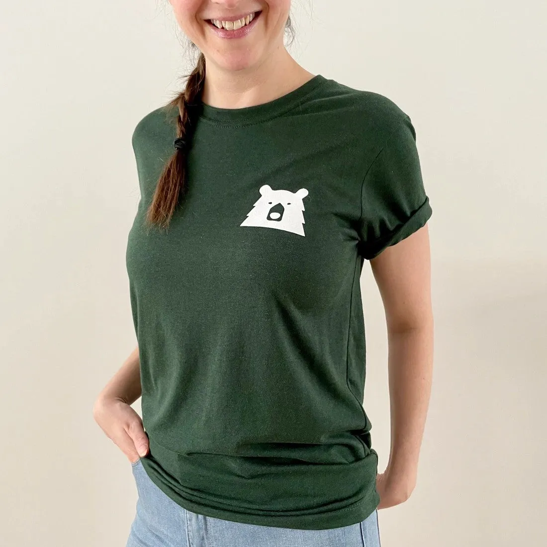 Eco Mascot Tee (Spruce & White)