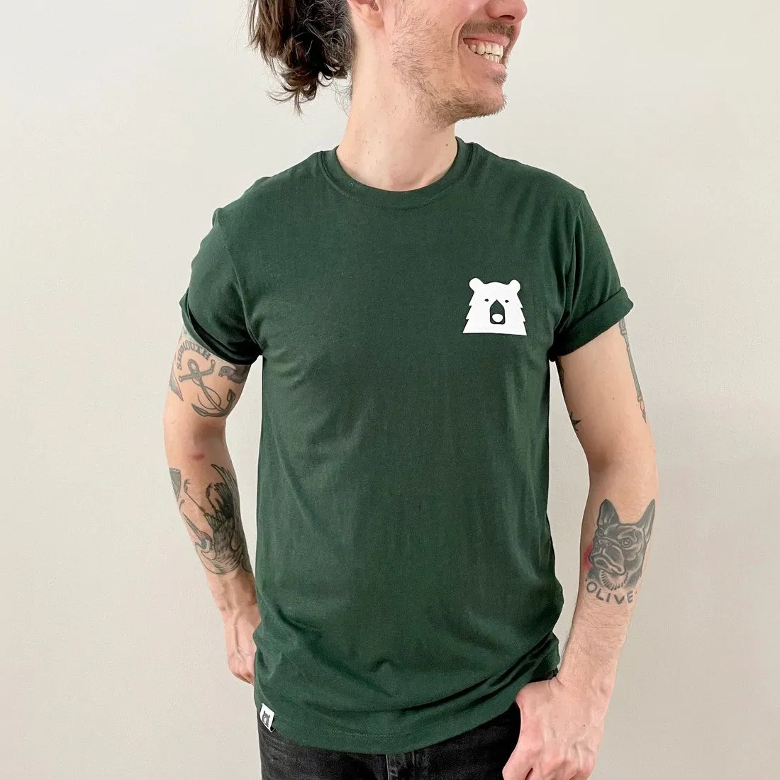 Eco Mascot Tee (Spruce & White)