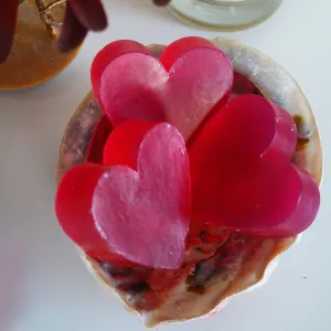 Heart Shape Rose Scented Soap - Set of 3