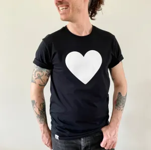 Heart Tee (Black   White)