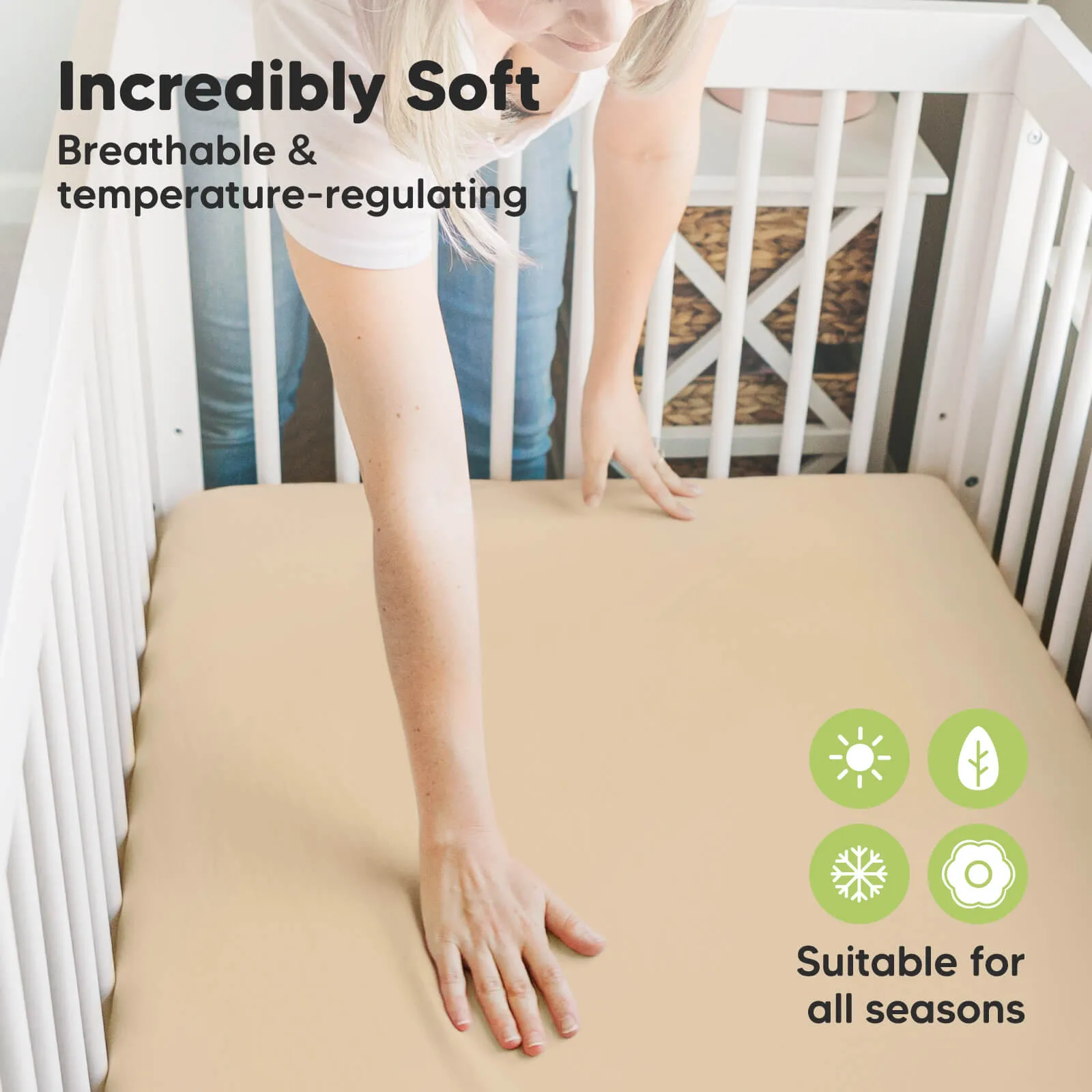 Isla Fitted Mini Crib Sheets (Rust)