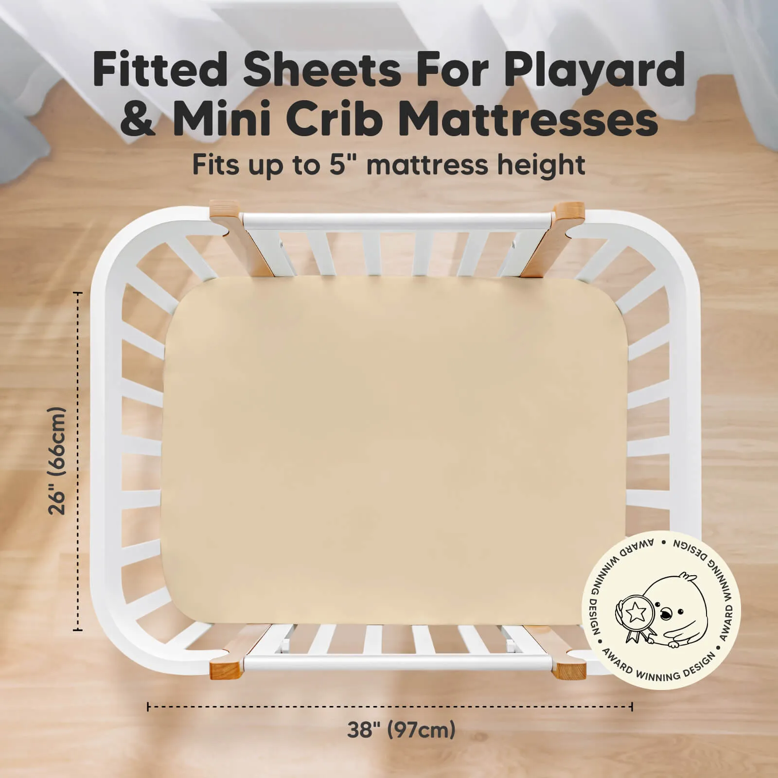 Isla Fitted Mini Crib Sheets (Rust)