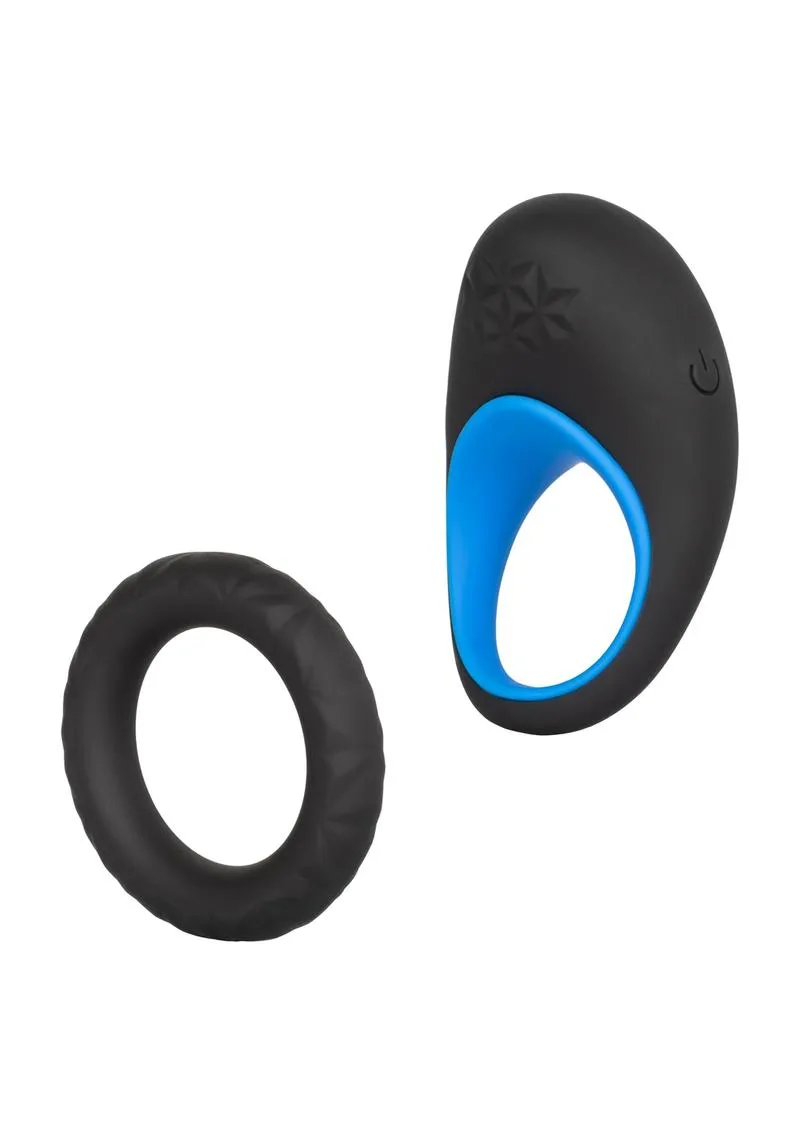 Link Up MAX Vibrating Cock Ring - Black/Blue
