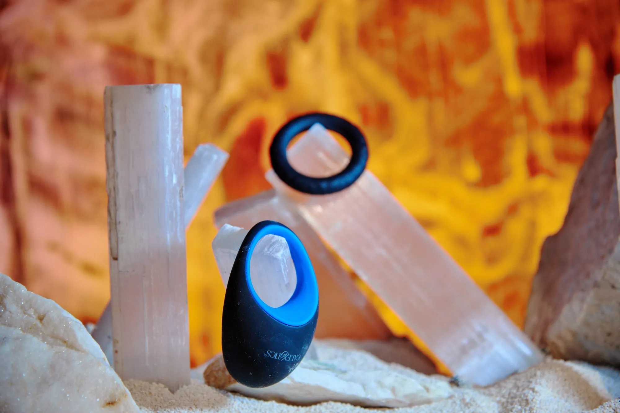 Link Up MAX Vibrating Cock Ring - Black/Blue