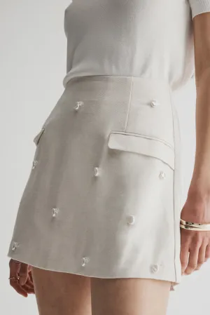 Linna Mini Skirt - Natural