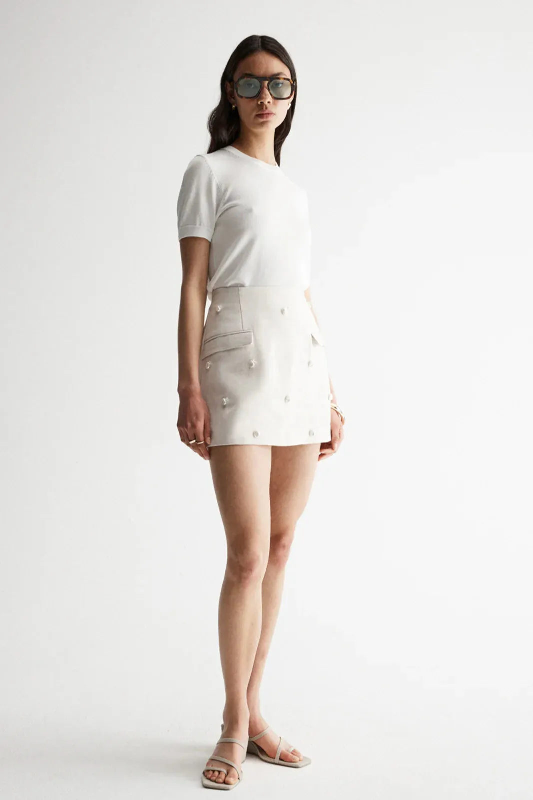Linna Mini Skirt - Natural