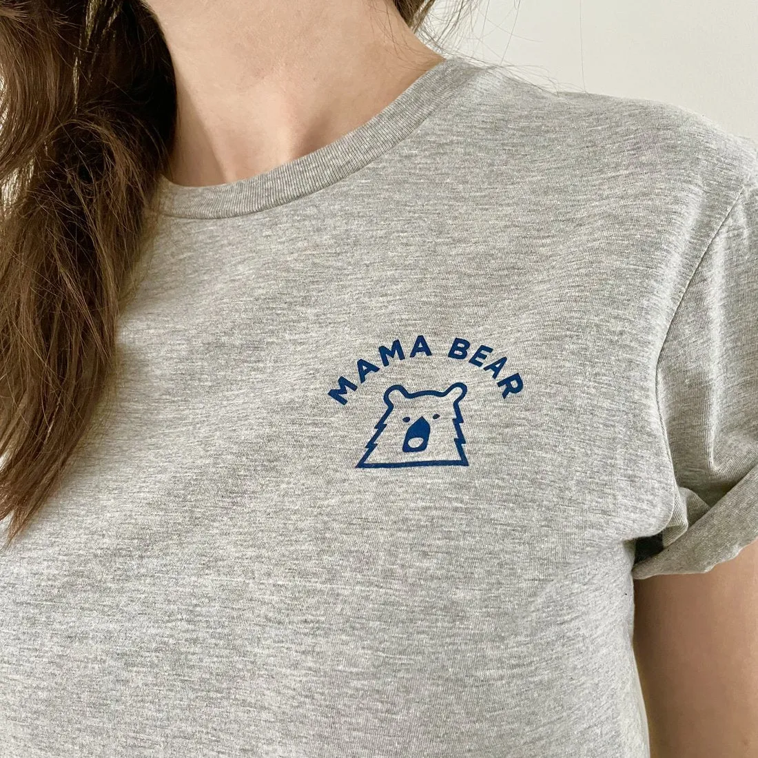 Mama Bear Tee (Heather Grey   Navy)