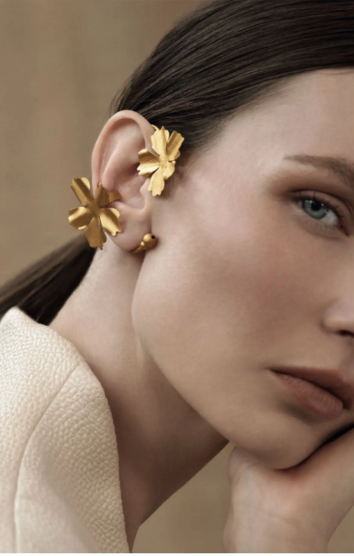 Matte Gold Samoa Ear-cuff
