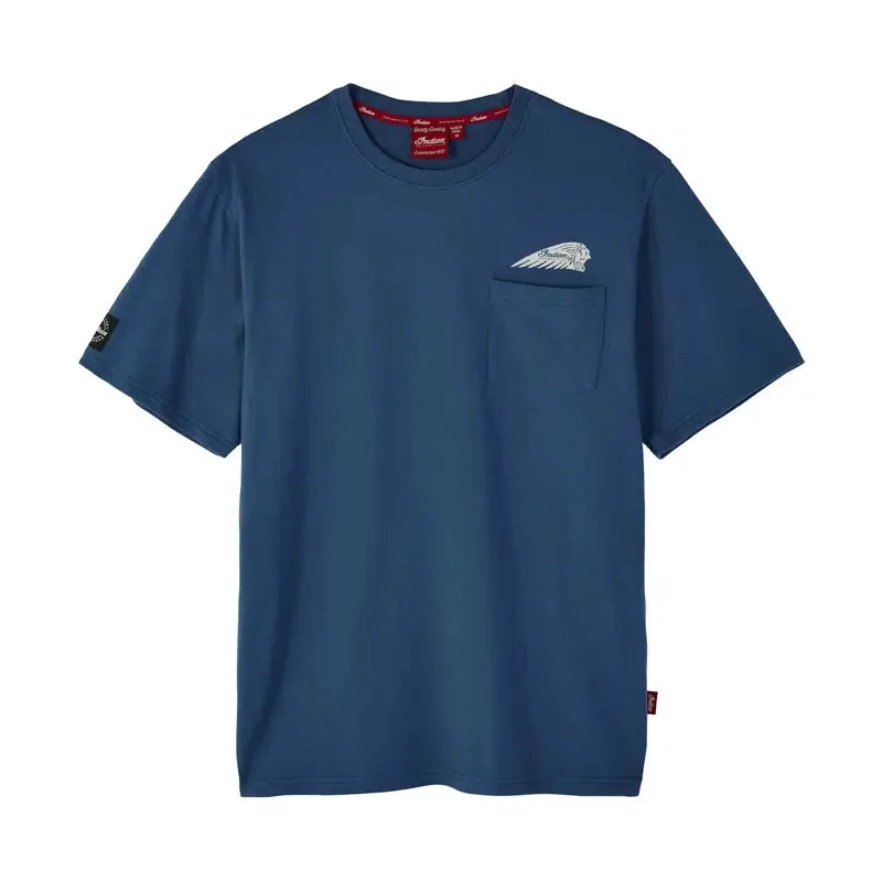 Men's Motor Oils Pocket T-Shirt, Blue
