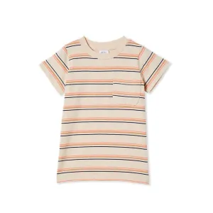 Milky Baby Natural Stripe Tee - Natural