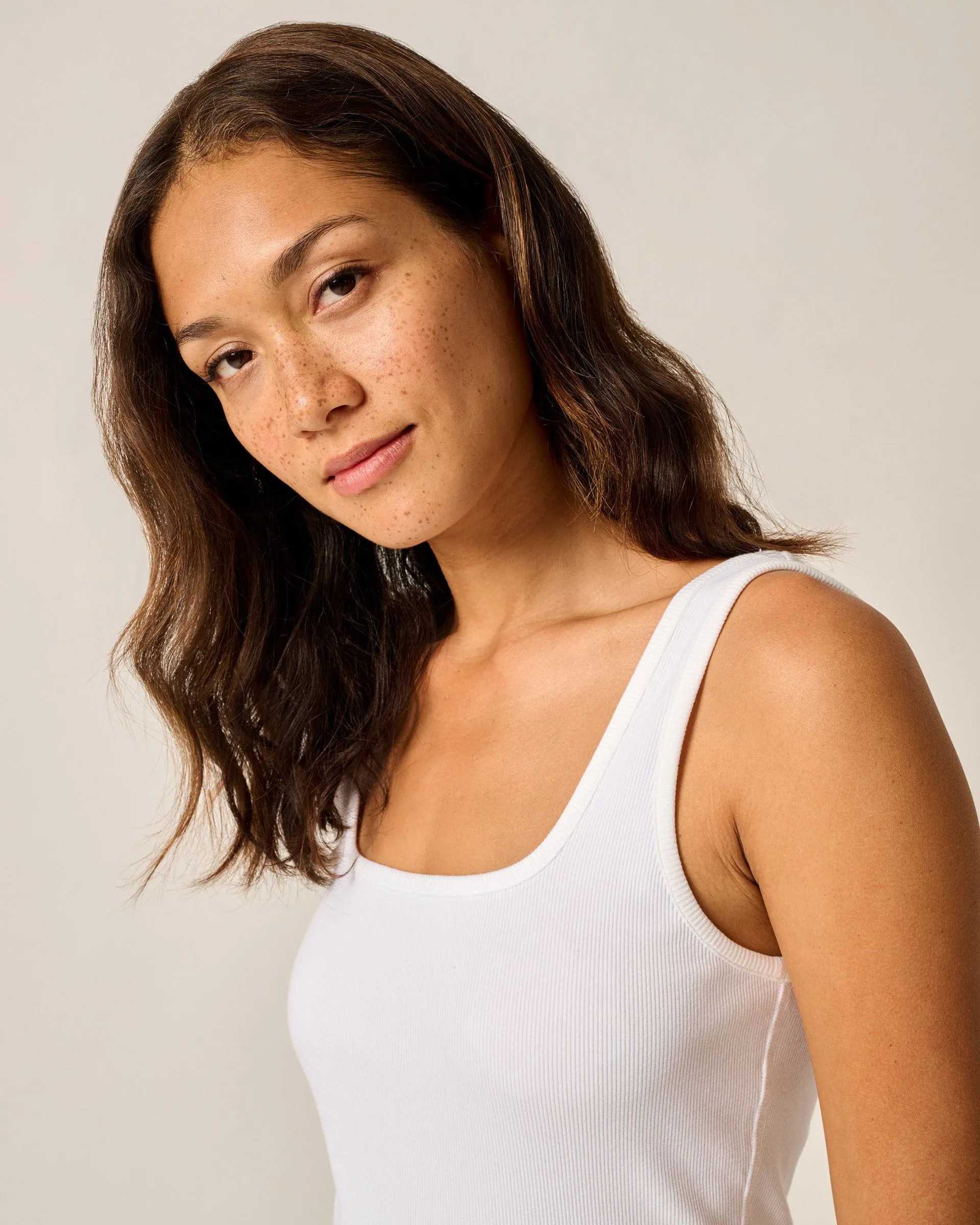 Monica Cotton Blend Tank Top