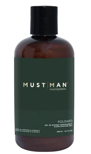 Must Man - Polished - Clear Shaving Gel, 16.9 Oz.