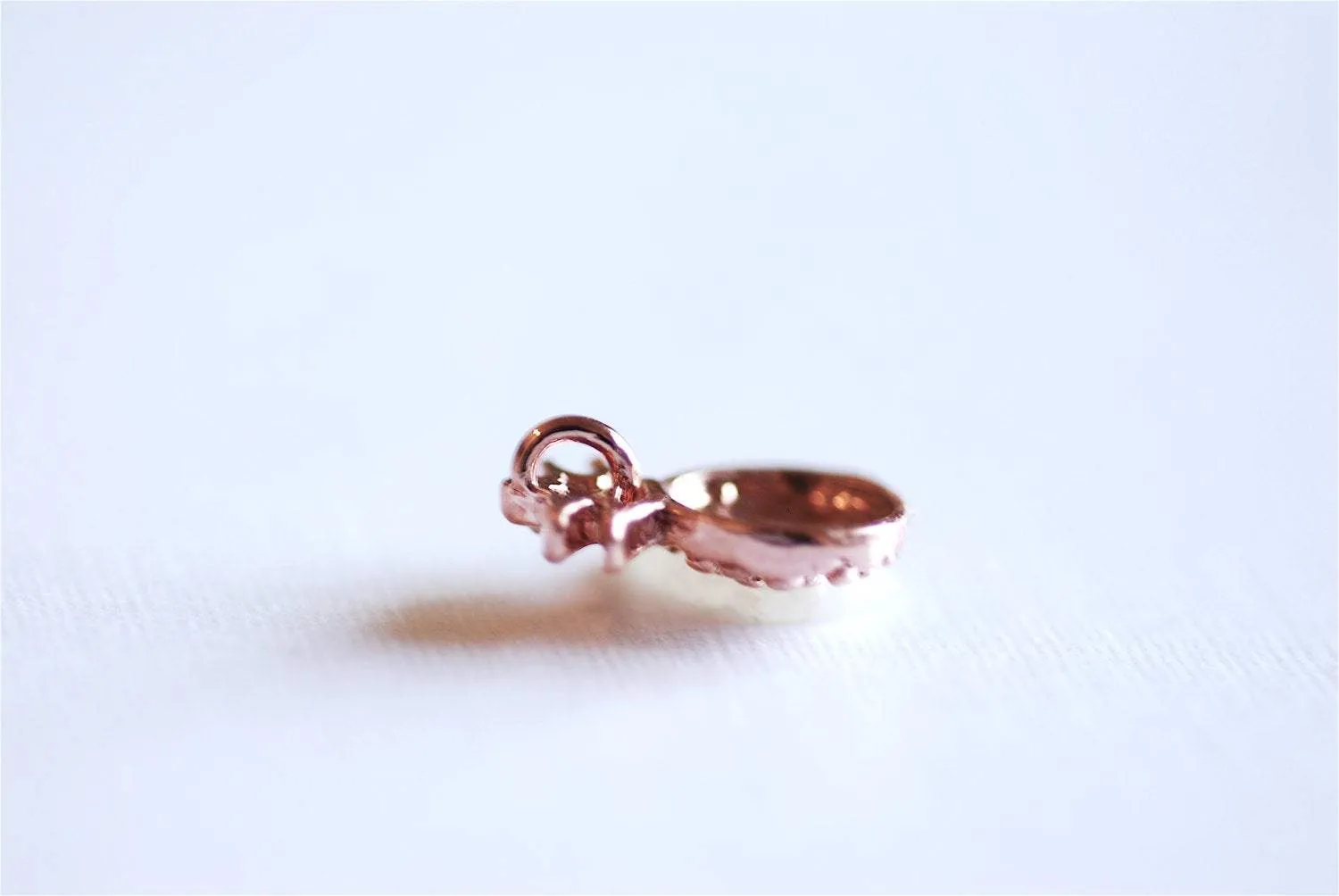Pink Rose Gold Vermeil Pineapple Charm Pendant- 18k gold over Sterling Silver Pineapple, Hawaiian Pineapple Pendant, Pine cone Charm, 284