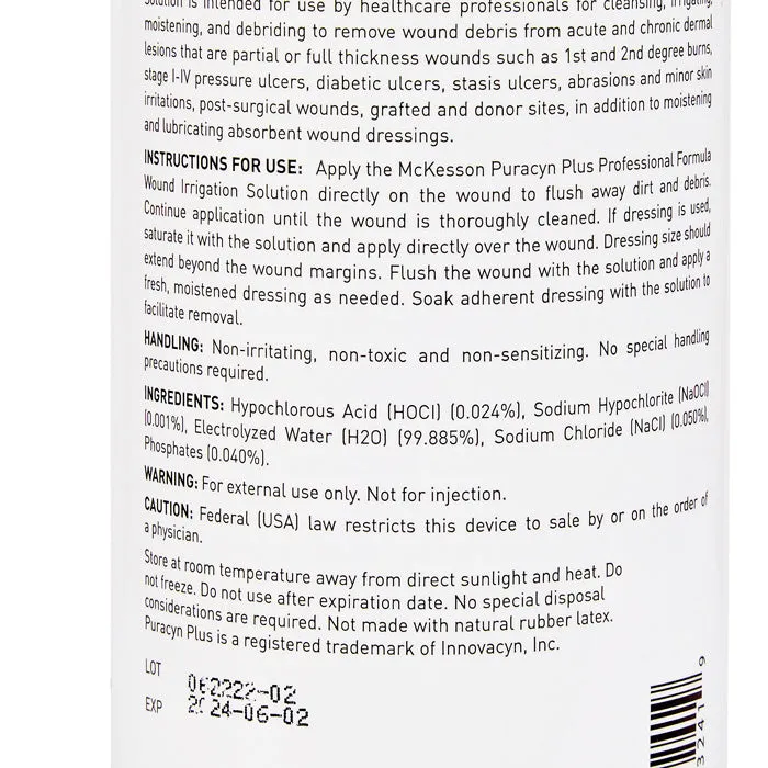 Puracyn Plus Antimicrobial Wound Irrigation Solution 16.9 oz