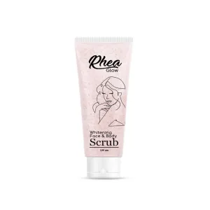 Rhea glow whitening face and body scrub