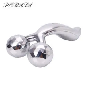 RORASA 3D Roller 360 Rotate Silver Health Care Thin Face Detector Slimming Facial