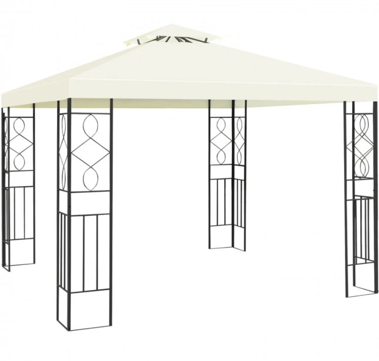 Super Duty Beautiful 2 Tier 10x10ft Patio Gazebo Canopy Tent | Sun Protection