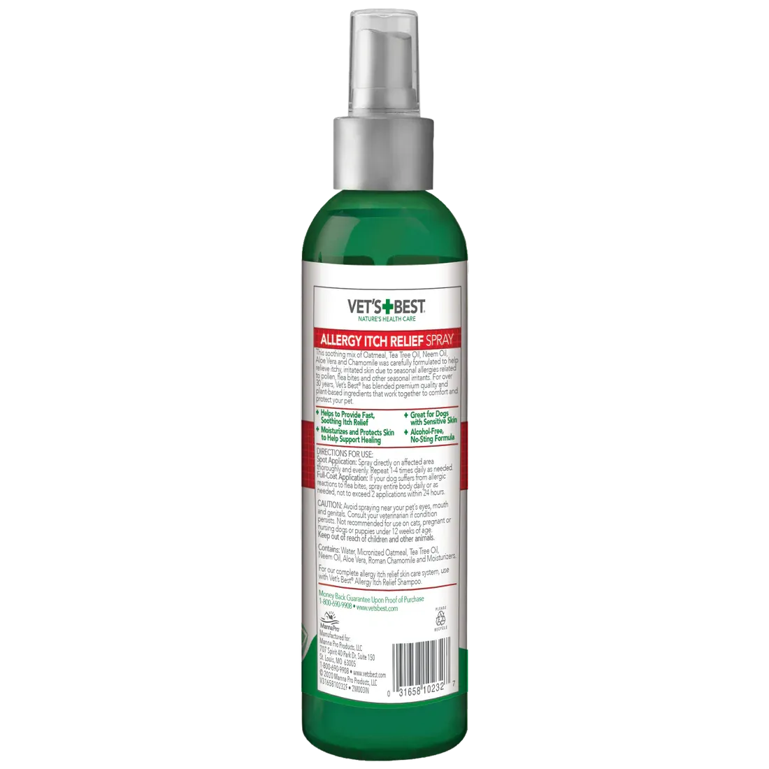 Vet's Best Allergy Itch Relief Spray for Dogs - Soothing, Natural Formula for Skin Irritation