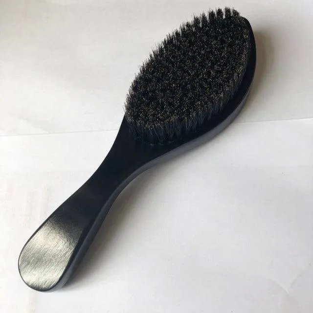 Wave Hair Brush Hard Boar Bristle Wooden Brushes Head Curved Palm Combs 360 Man Hairdressing Hairstyling Tools For Afro