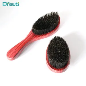 Wave Hair Brush Hard Boar Bristle Wooden Brushes Head Curved Palm Combs 360 Man Hairdressing Hairstyling Tools For Afro