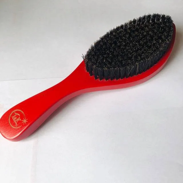Wave Hair Brush Hard Boar Bristle Wooden Brushes Head Curved Palm Combs 360 Man Hairdressing Hairstyling Tools For Afro